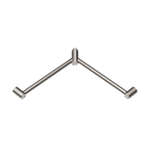 Mecca Care 32mm Wrap Around Corner Nero Grab Rail 600X600mm - Brushed Nickel